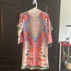 Colorful Geometric Pattern Dress